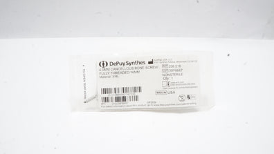 DePuy Synthes 206.016 4.0mm Cancellous Bone Screw Fully Threaded/16mm